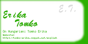 erika tomko business card